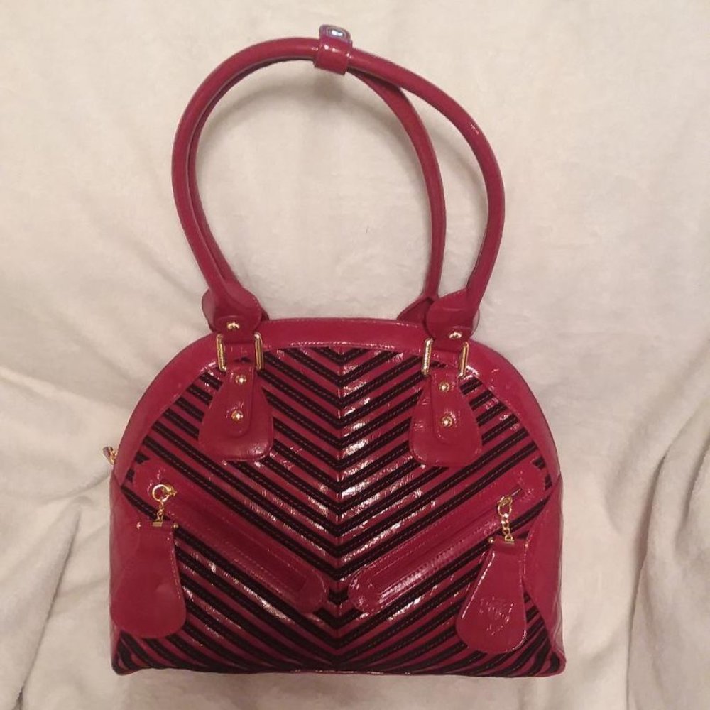 Red and black Sharif large bag
